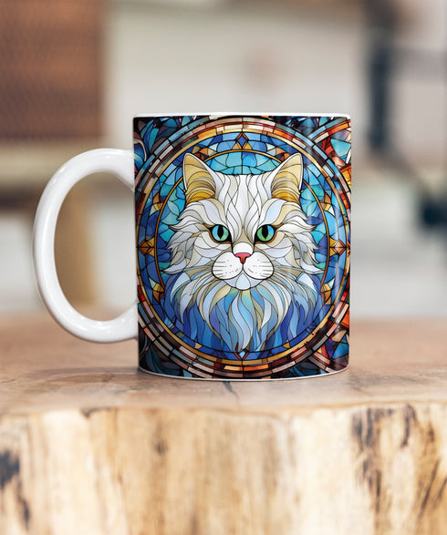 Cat Persian Suncatcher Artwork Ceramic Mug